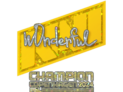 Sticker | w0nderful (Glitter, Champion) | Copenhagen 2024 Sticker | w0nderful (Glitter, Champion) | Copenhagen 2024