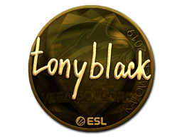 Sticker | tonyblack (Gold) | Katowice 2019 Sticker | tonyblack (Gold) | Katowice 2019