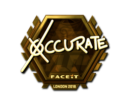 Sticker | xccurate (Gold) | London 2018 Sticker | xccurate (Gold) | London 2018