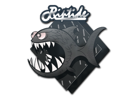 Sticker | Black Jaggyfish Sticker | Black Jaggyfish